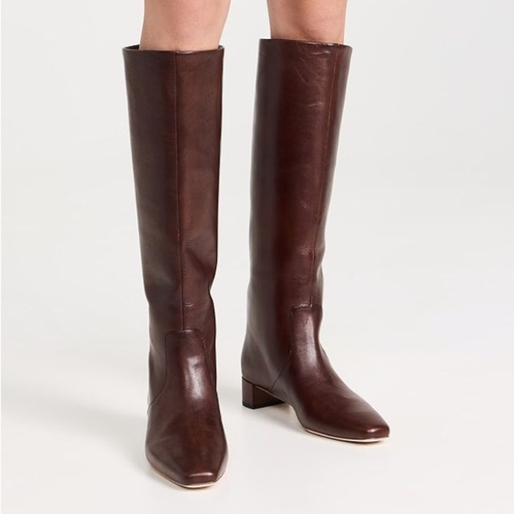 Loeffler randall tall dark brown boots size 8